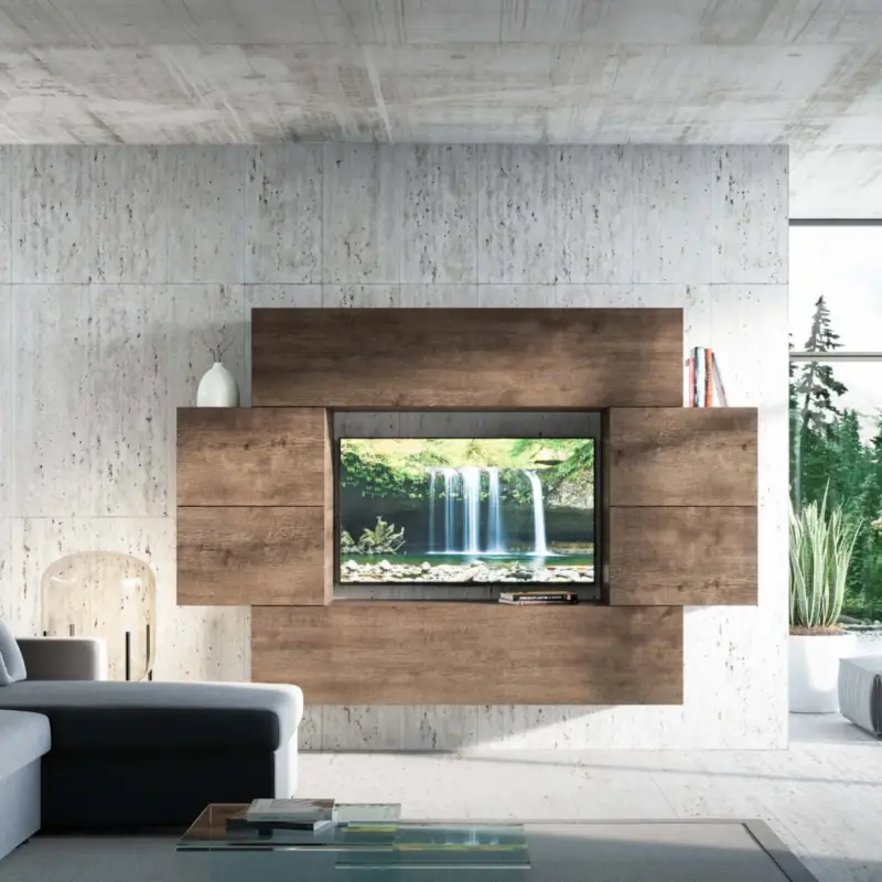 Parete attrezzata per soggiorno porta TV con ripiani per arredamento camere ed interni 236 cm Solo Oggi