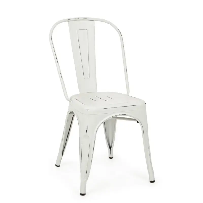 Sedia "Minnesota" con struttura in acciaio laminato a freddo e verniciato a polvere, per arredo interno 53 x 45 x h 86 cm Sconto