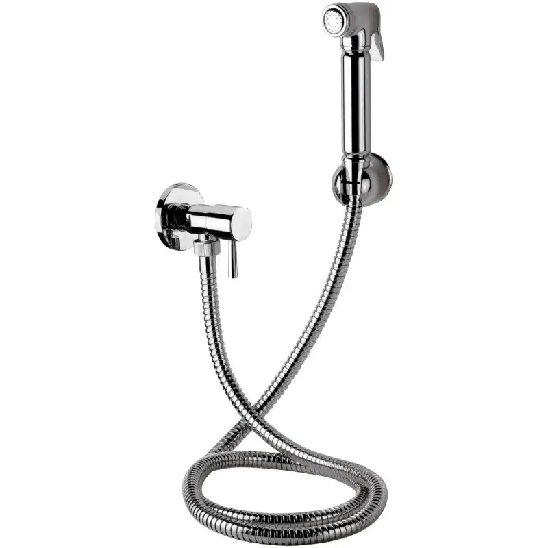 Set relax con doccetta bidet a pulsante, flessibile e rubinetto minimal all cromo Promozione Esclusiva