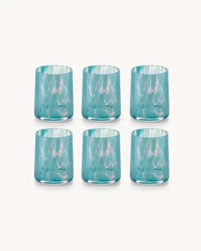 Soddisfatti O Rimborsati Set 6 bicchieri acqua in vetro decorato Thalia