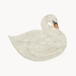 A Buon Prezzo Tappeto lavabile in cotone realizzato a mano Swan