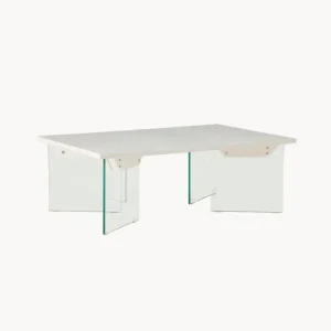 Offerta Tavolino da salotto in legno e vetro effetto cemento Ester