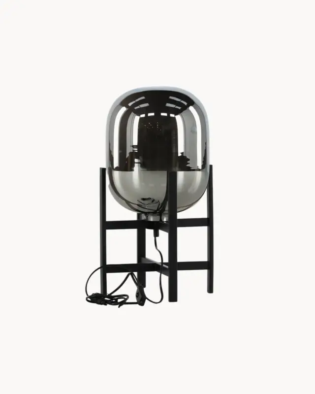 Lampada da tavolo in vetro fumè e acciaio Altair Ultimissimo Modello