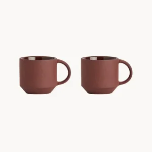 Occasione Set 2 tazzine in terracotta realizzate a mano Yuka