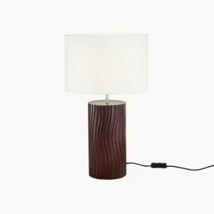 Reso Gratuito Lampada da tavolo con base in rovere scuro Woodlog