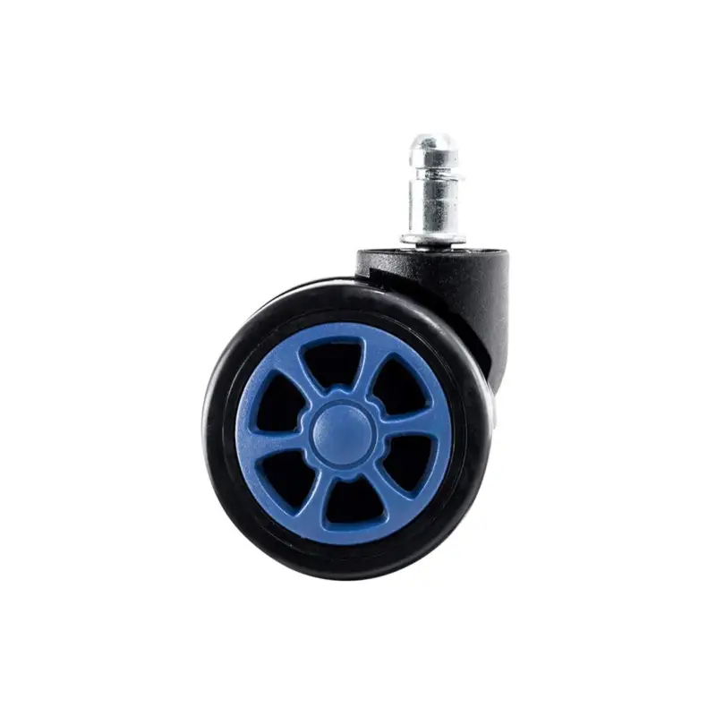 Vendita Finale 5x Ruote Universali, 11mm/50mm, Apposite per Sedie da ufficio, Blu